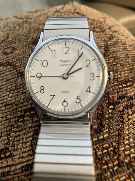 292 Timex Numerals White Faced Quartz